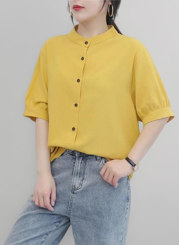Amazon | [naokao] シャツブラウス レディース 体型カバー
