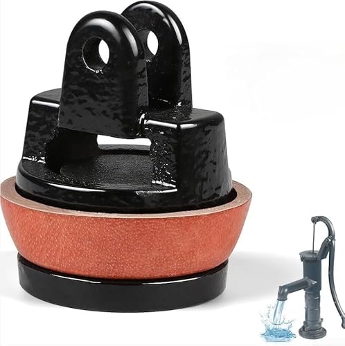 Pistone di ricambio per pompa a mano tipo 75, confezione da 1 con guarnizione in pelle compatibile con pompe da giardino e fontana, struttura in ghisa per una manutenzione affidabile del sistema