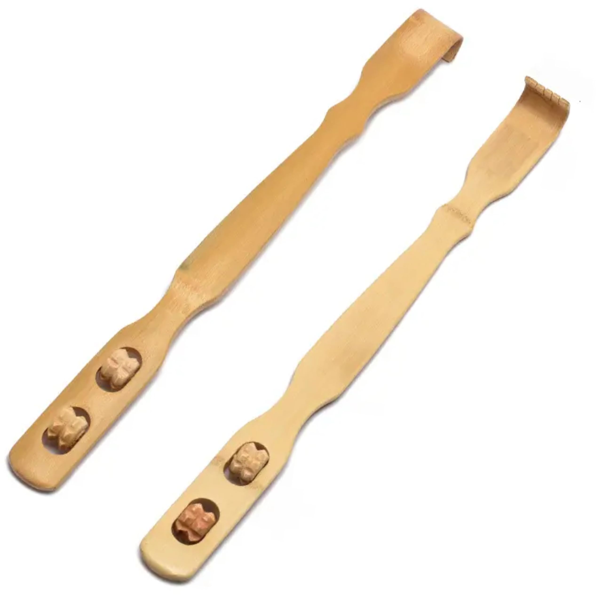 Pride of Kerala's Traditional Ayurvedic Bamboo Wooden Back Scratcher & Self Massager Stick with Double Ball - Handcrafted, Portable, 18 Inch, Ideal for Adults, Grandparents, Old Grandpa & Grandma - Pack of 2-image-44