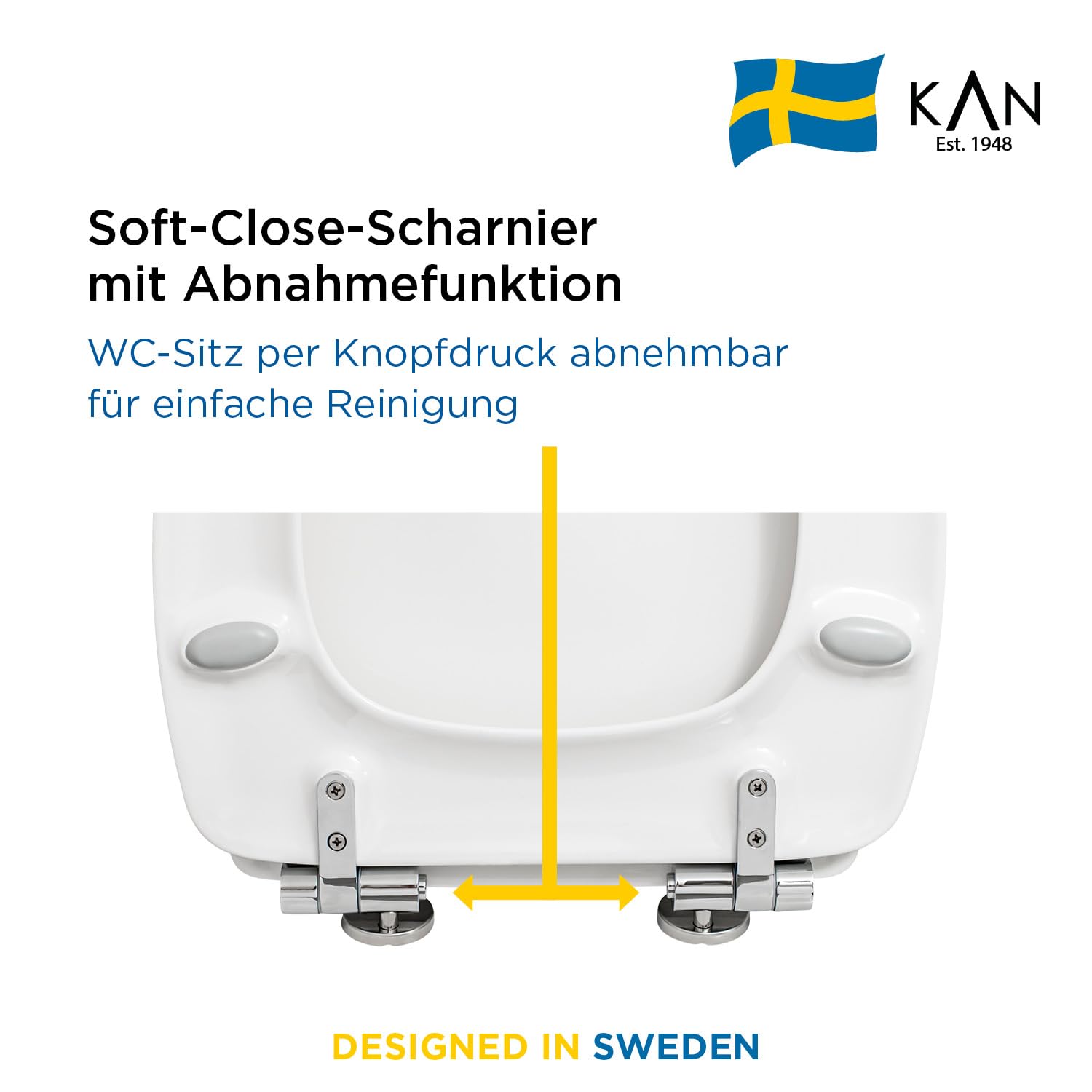Kan Stockholm Universal Shape drewno formowane / wolnoopadające/drewno/zdejmowane/mocowanie od góry/2 różne rozwiązania montażowe/owalne, uniwersalne dopasowanie