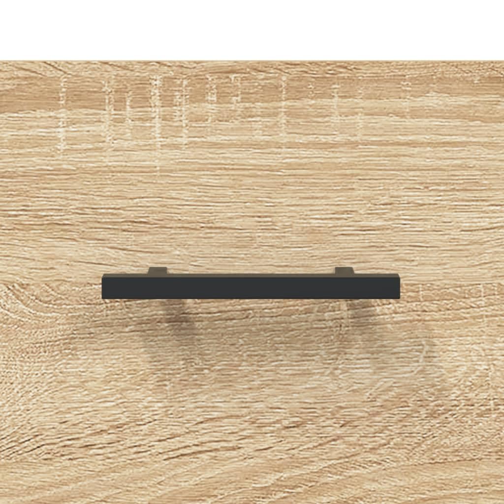 Wand-Nachttische 2er Set Hängend in Sonoma-Eiche Optik, Schwebender Nachttisch für Schlafzimmer 35x35x20 cm