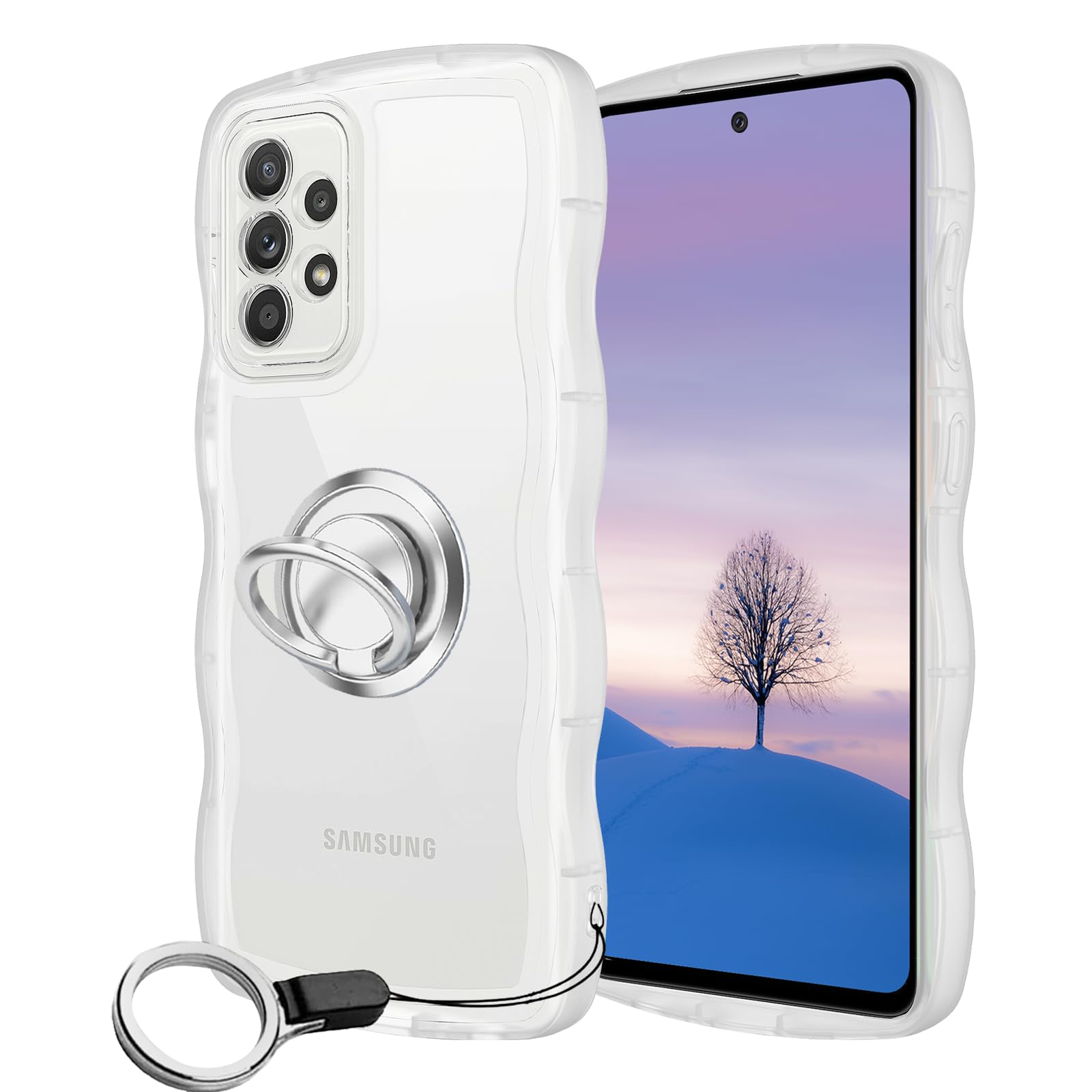 Galaxy A53 ホワイト ケース付き ジャンク Amazon.co.jp: Galaxy A53 5G SC-53C SCG15 ケース クリア ウェーブ