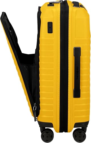 Samsonite Intuo - Hard Case Carry on Luggage 55 x 40 x 23/26 cm - Expandable Cabin Trolley with Front Pocket, for EasyJet & Most Airlines, 42/48 L, Yellow (Citrus) - 6
