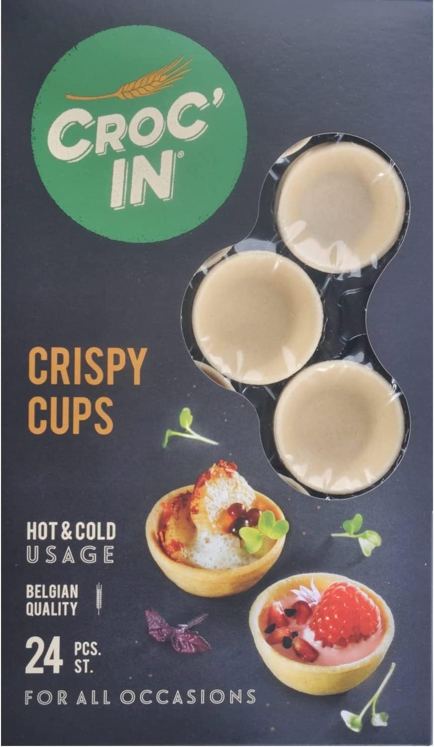 CROC'IN Neutral Tartlet Shells Edible Appetizer Or Dessert Cups