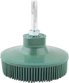 3 Inch Bristle Brush Disc Grit 50# Rubber Abrasive Brush Polishing Grinding Wheel Abrasive Coating Removal Disc for Burr Rust Removal(Green)