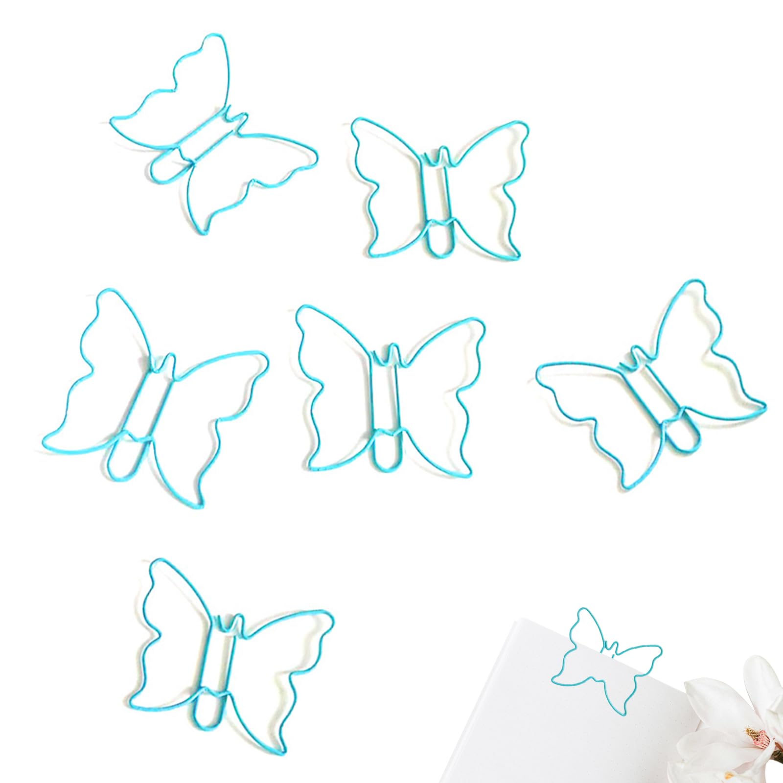 Snapklik.com : 150 Pcs Butterfly Paper Clips - Stainless Steel Office ...