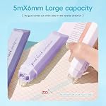 Rouleaux à ruban double face, 5-Pack Craft Adhesive Glue Runner - Fournitures de presse polyvalentes pour la scrapbooking, l'emballage des cadeaux, le montage de photos, le bureau scolaire & Artisanat (Purple)