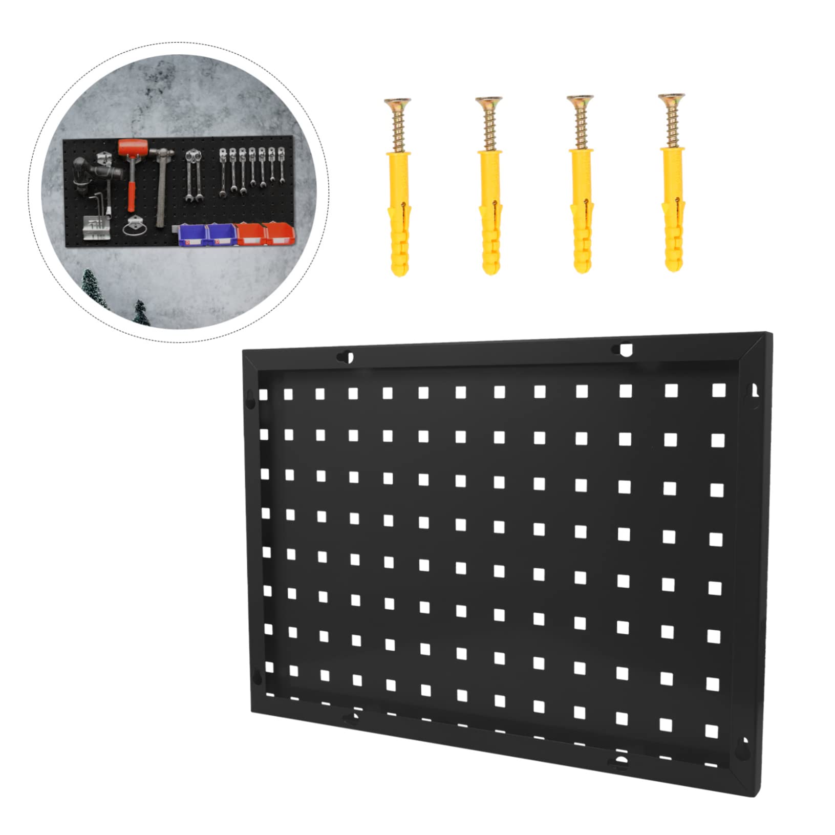 UKCOCO 1pieza Panel De Herramientas Colgante De Acero Galvanizado Organizador De Almacenamiento Para Garaje Cocina y Taller Fácil Instalación y Desmontaje Resistente y Duradero
