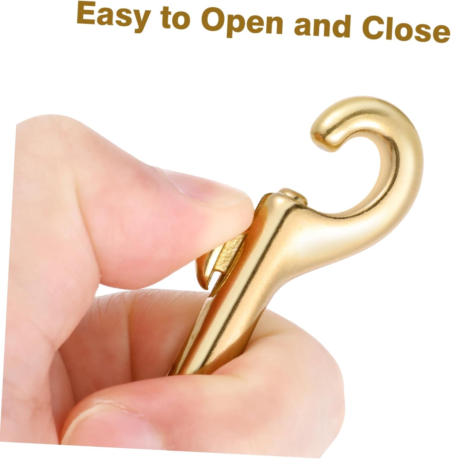 HAPINARY 2pcs Brass Double Clip Snap Hooks for Straps and Bags Lobster Claw Trigger Clips for Leathercraft and Accessories