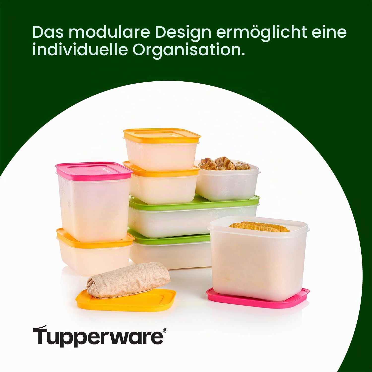 Tupperware Freezer Mates Gen II – Set von Lebensmittelbehältern, spülmaschinengeeignet und BPA-frei, 8 Behälter + 8 Deckel