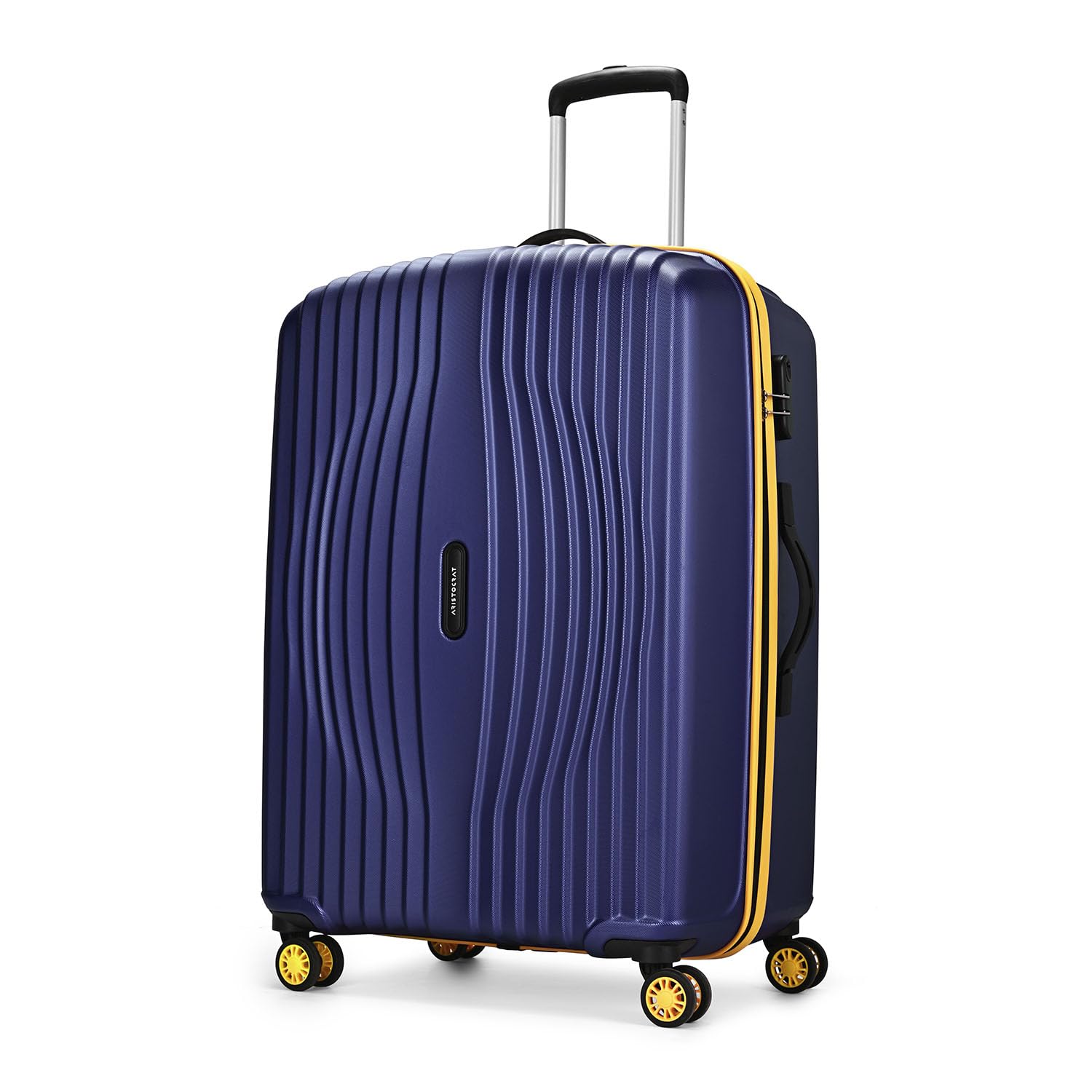 Vortex Plus | Check-in Trolley Bag, 75 Cm, Large Hardside Luggage | 8 Wheels, Combination Lock | Polycarbonate | 3 Year International Warranty | Midnight Blue