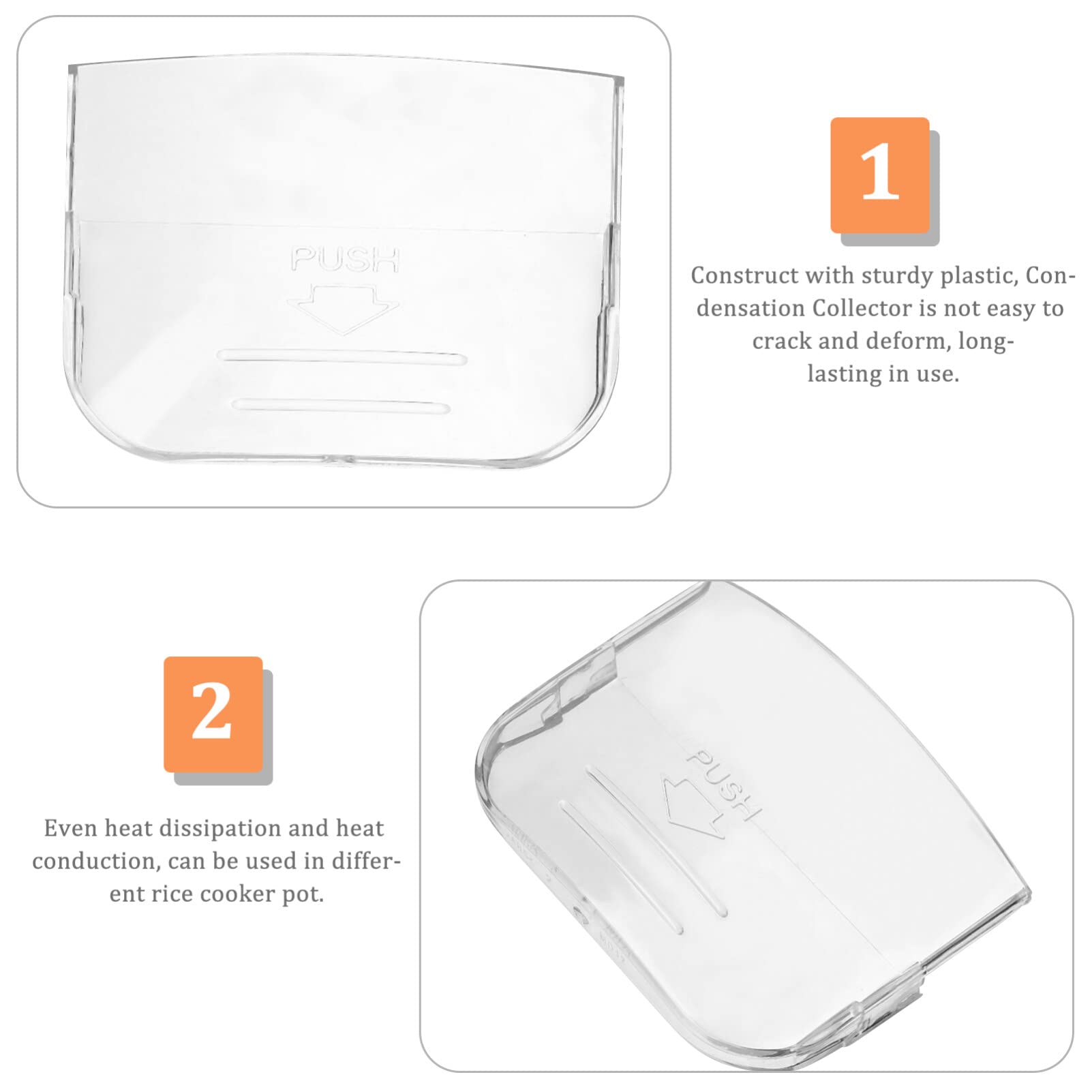 Cabilock 5pcs Condensation Collector Cup for Rice Cooker Replacement Parts Sturdy Plastic Heat Dissipation