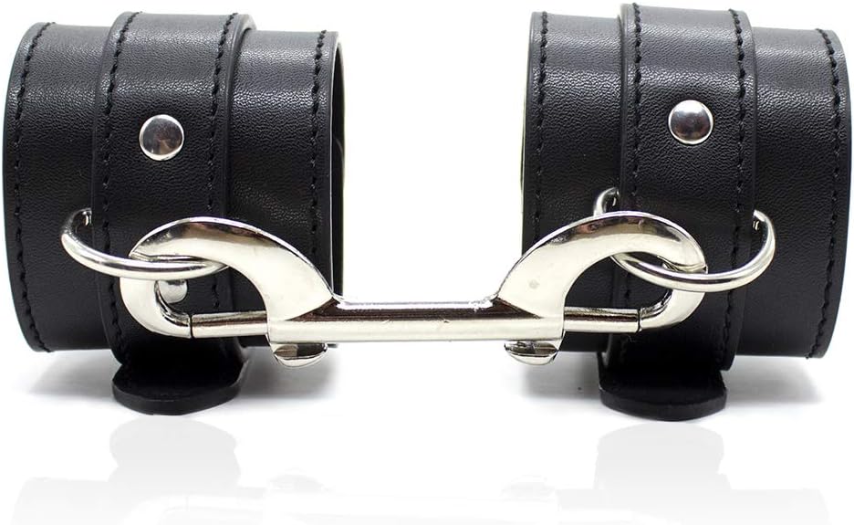 Hand and foot shackles adjustable soft leather bilateral buckle instead of props stage props