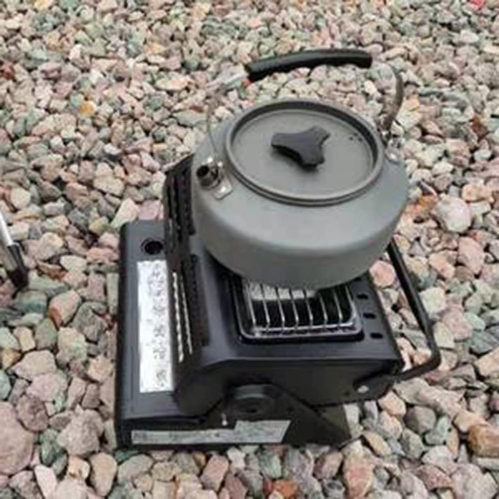 LKP 1.3KW Portable Butane Heater, Lightweight Gas Heater Stove, Outdoor Heating Burner Garage Hiking Patio Camping Heater 10.23x9.45x7.87inch, Black/Red