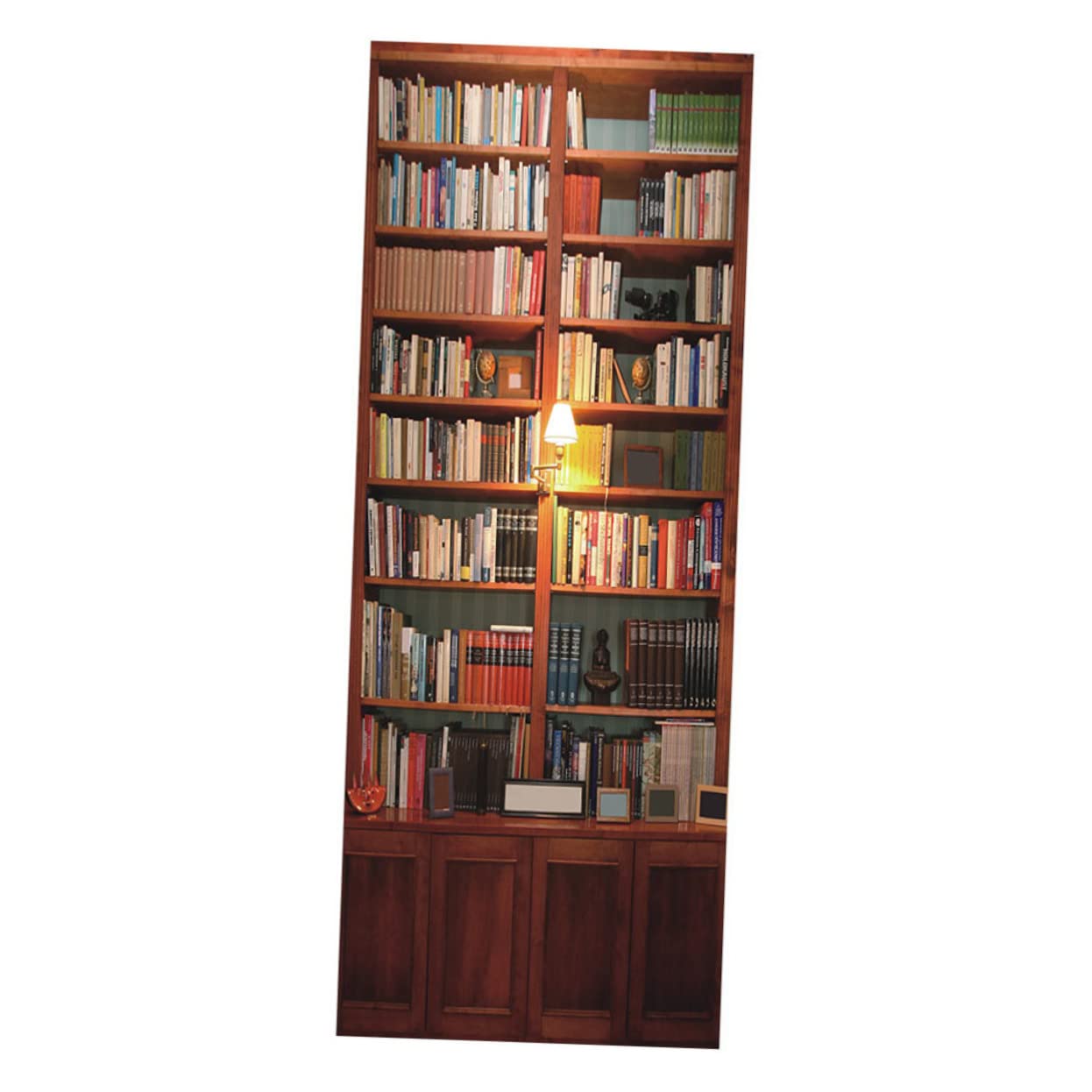 Autocollants muraux rétro PVC 3D bibliothèque amovibles faciles à poser