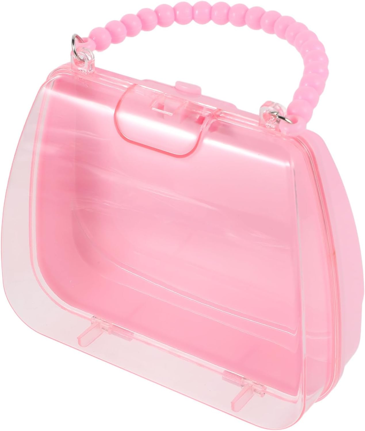 SOLUSTRE Portable Jewelry Box for Hair Accessories Storage Case Lightweight Plastic Organizer with Convenient Storage for School and Travel