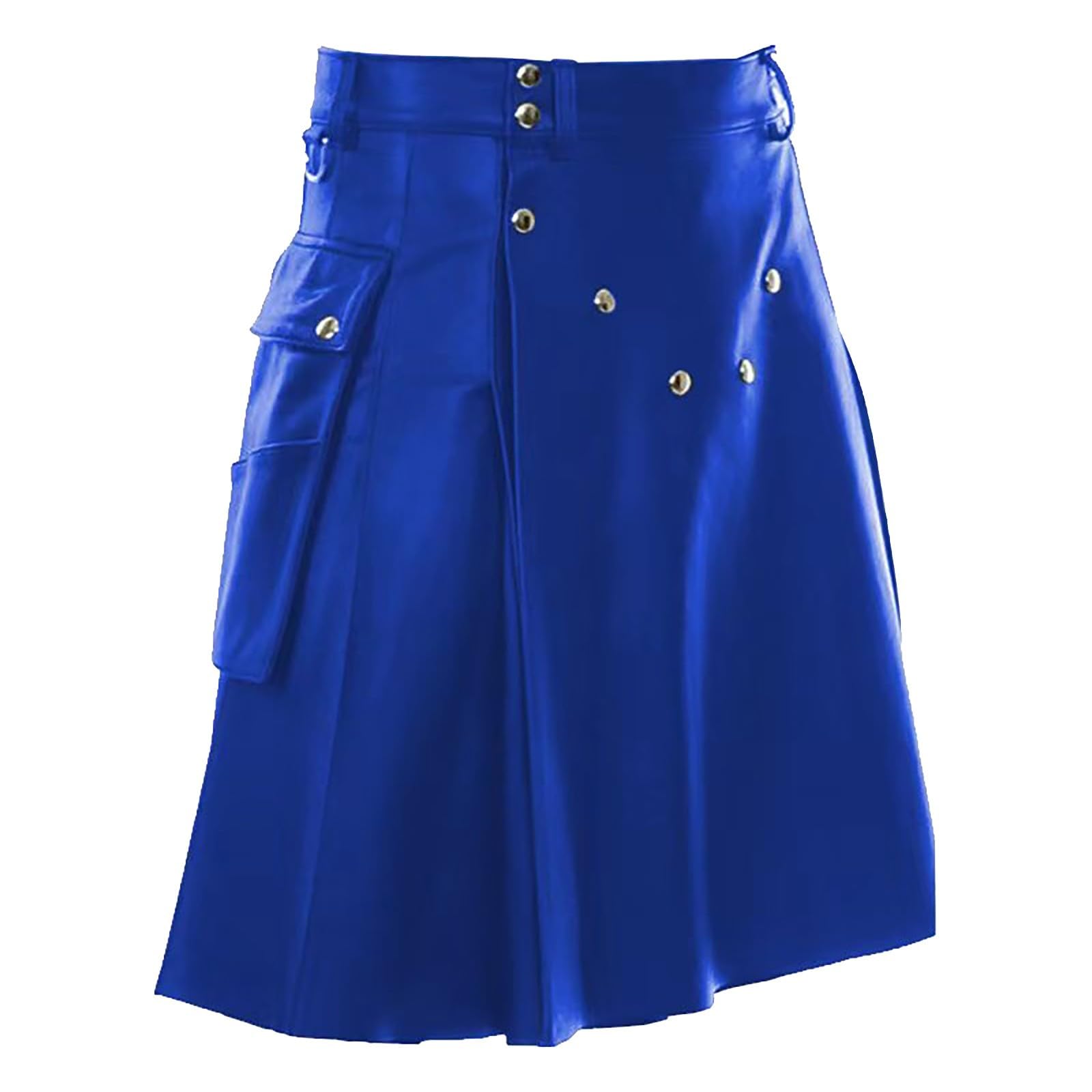 Genérico Traje Medieval Hombre Falda Escocesa Tartan Tradicional Para Festivales Y Cosplay. Conjunto Hombre Kilt Verde Y Negro Con Bolso Sporran. Disfraz Guerrero Celta Epoca