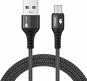 10CLICK Cabo Micro USB V8 Premium 1m 30W Carregamento Rápido Sincronização de Dados Reforçado em Nylon-66 Compatível com Celulares Android PS4 Xbox Tablets Power Bank Resistente Durável Universal