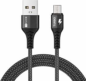10CLICK Cabo Micro USB V8 Premium 1m 30W Carregamento Rápido Sincronização de Dados Reforçado em Nylon-66 Compatível com Celulares Android PS4 Xbox Tablets Power Bank Resistente Durável Universal