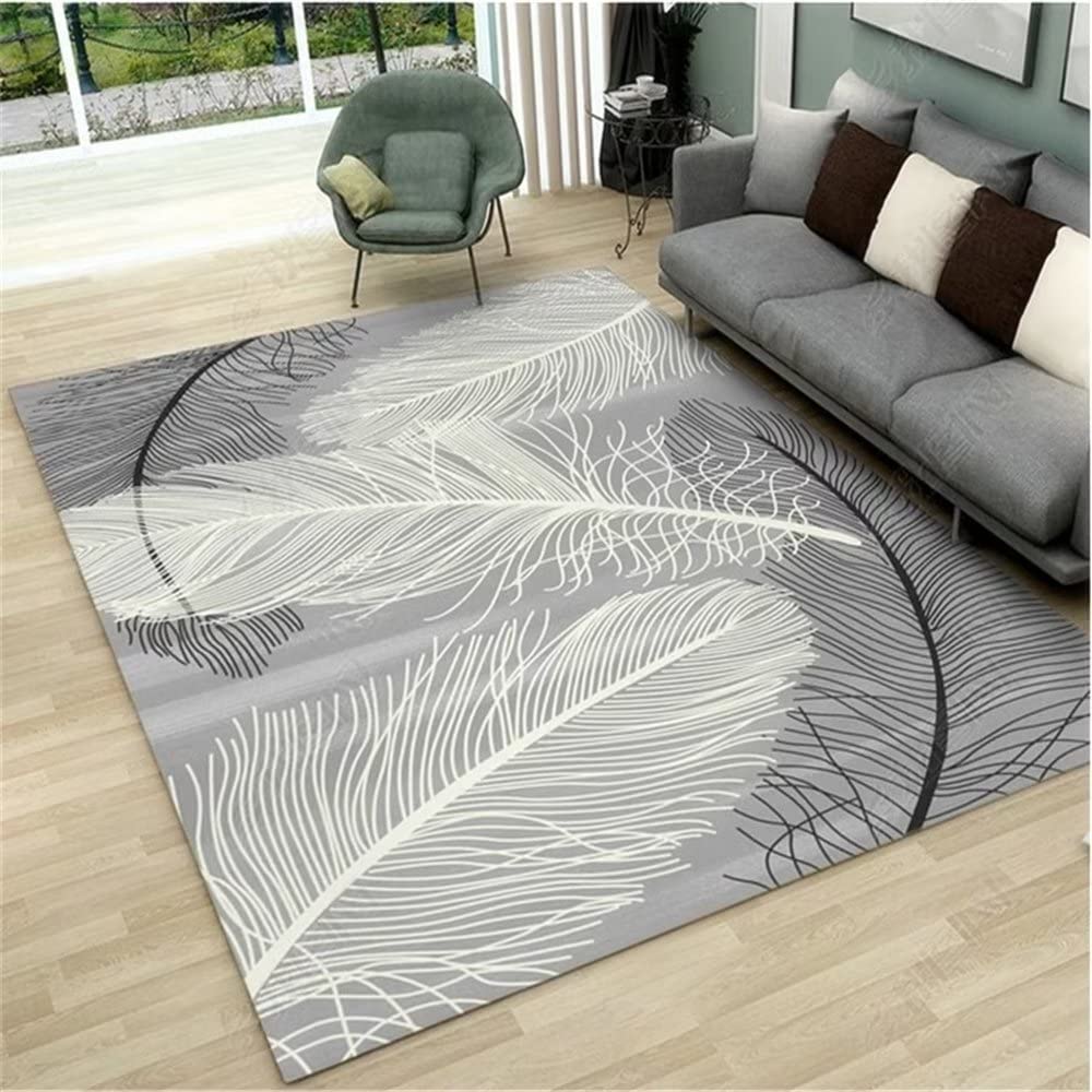 Tapis antidérapant salon lavable 80x120 cm gris anti-glisse et doux