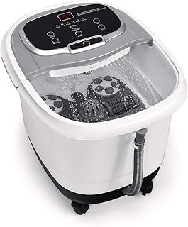 Giantex Foot Spa Bath Massager w/Heat, Water Shower Adjustable in Angles, Motorized Shiatsu Massage Balls & 2 Maize Roller...