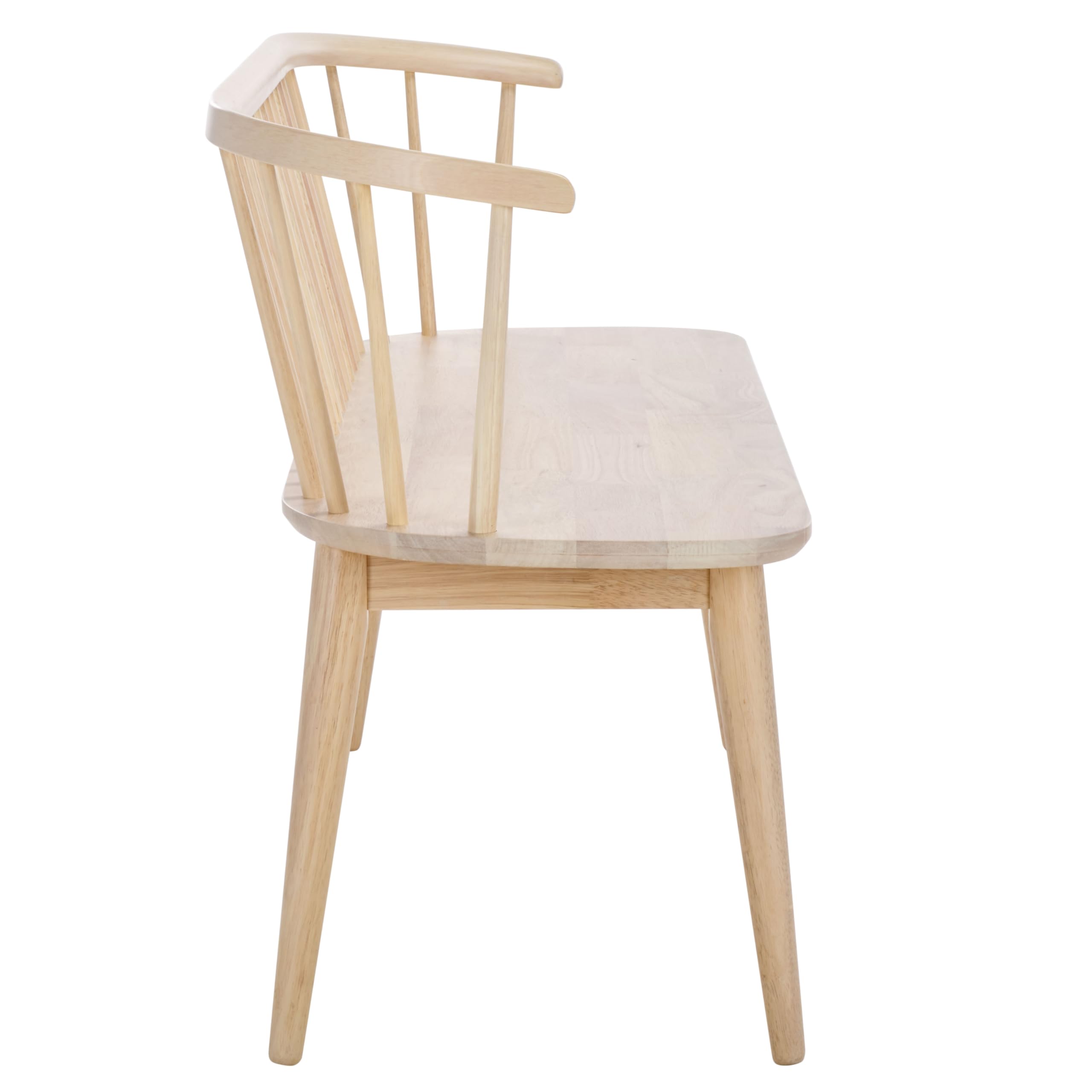 SAFAVIEH Furniture - Blanchard Spindle Bench - White Washed - Solid Wood - Classic Windsor Design - Ideal for Entryway, Bedroom, Dining Room, 17.8" Seat Height (BCH8500J)