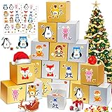 ✔Fácil de doblar: la caja del calendario se puede desplegar y doblar rápidamente sin usar pegamento. Al mismo tiempo, puede elegir sus pegatinas favoritas para pegar en la caja, que es hermosa y práctica.
