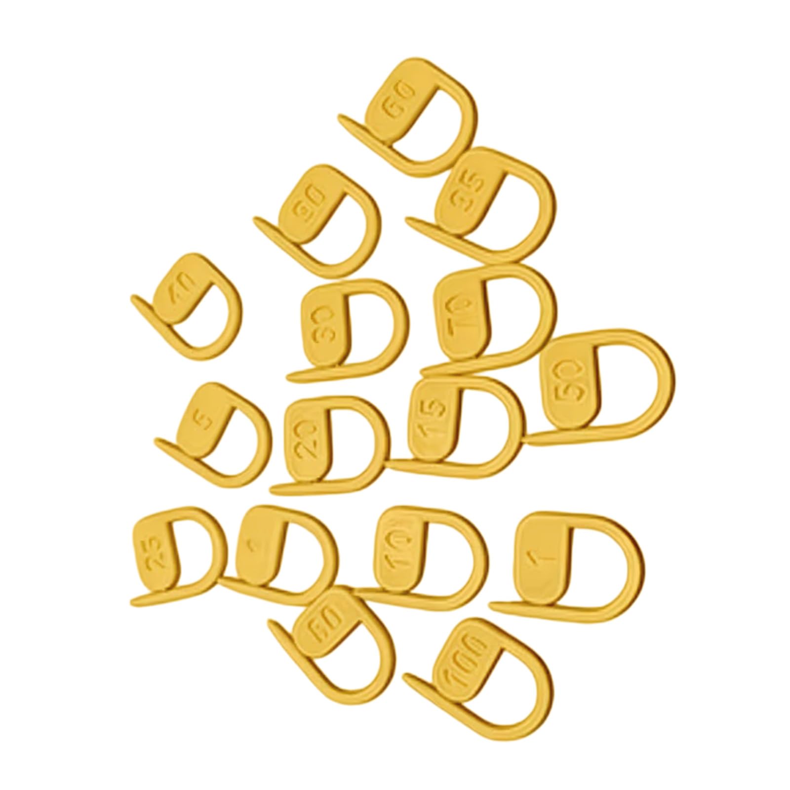 Oxxggkao 16Pcs Numbered Stitching Markers Clip Stitching Markers for Crochet Knitting and Dressmaking Garment Making Thread Counting Clamps