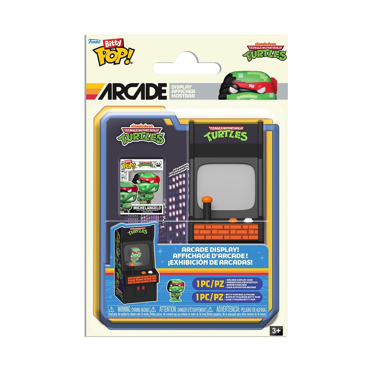 Funko Pop! Bitty Arcade Cabinet: Teenage Mutant Ninja Turtles - Michelangelo - Collectable Vinyl Figure - Gift Idea - Official Merchandise - Toys for Kids & Adults - Comic Fans