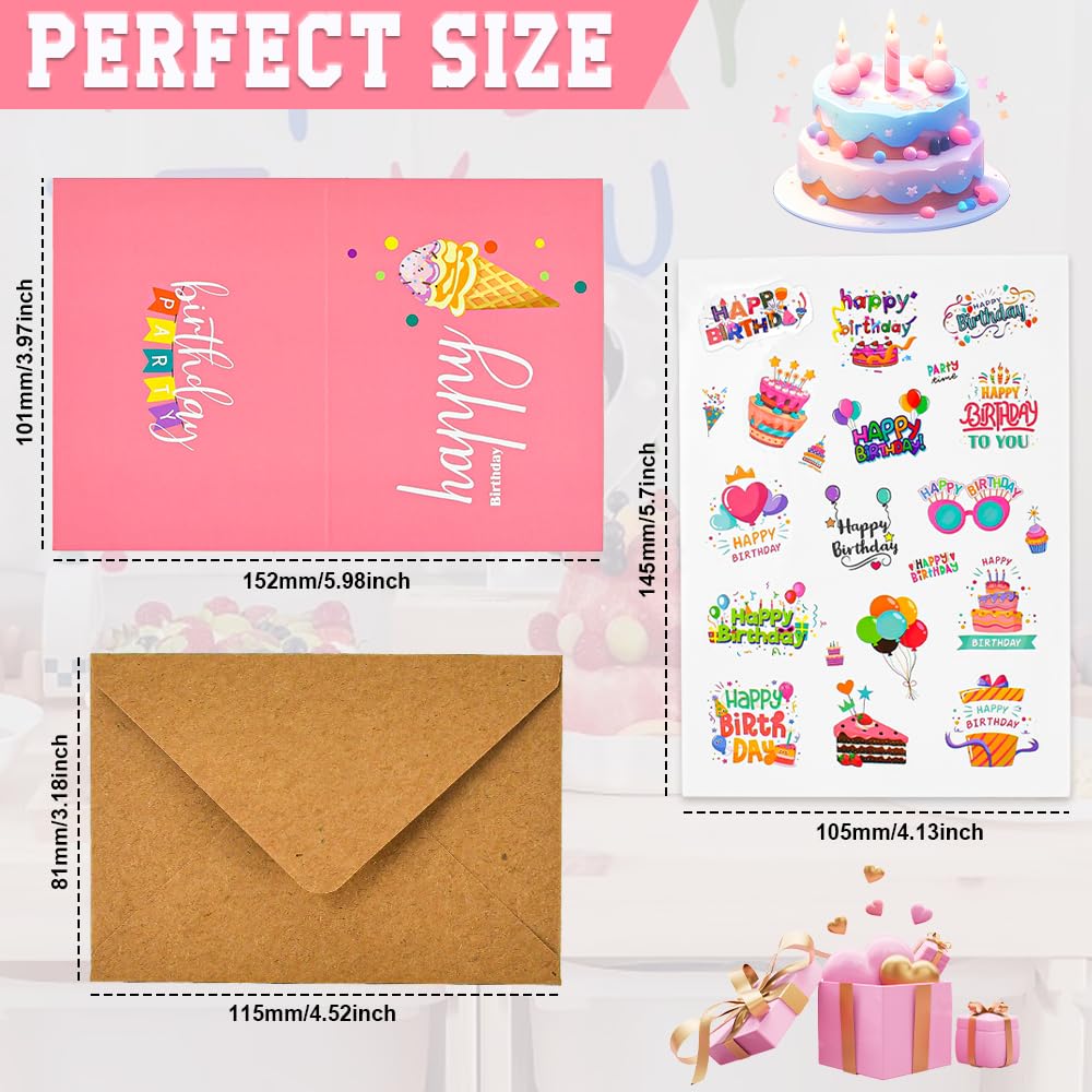 SWEETZER & ORANGE Biglietti Di Auguri Di Compleanno Con Buste E Scatola Assortita. Set Di 20 Biglietti Di Compleanno Assortiti Con Buste, Perfetti Per - Foto 9
