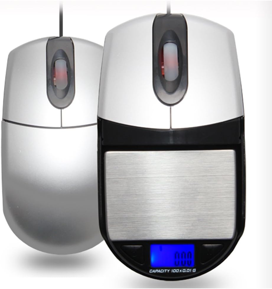 100g / 0.01g USB Computer Optical Mouse 2 in 1 Creative Digital Pocket Scale with Hidden Digital Pocket Scale Accurate Jewelry Scale 0.01gram & Stash Compartment,Black