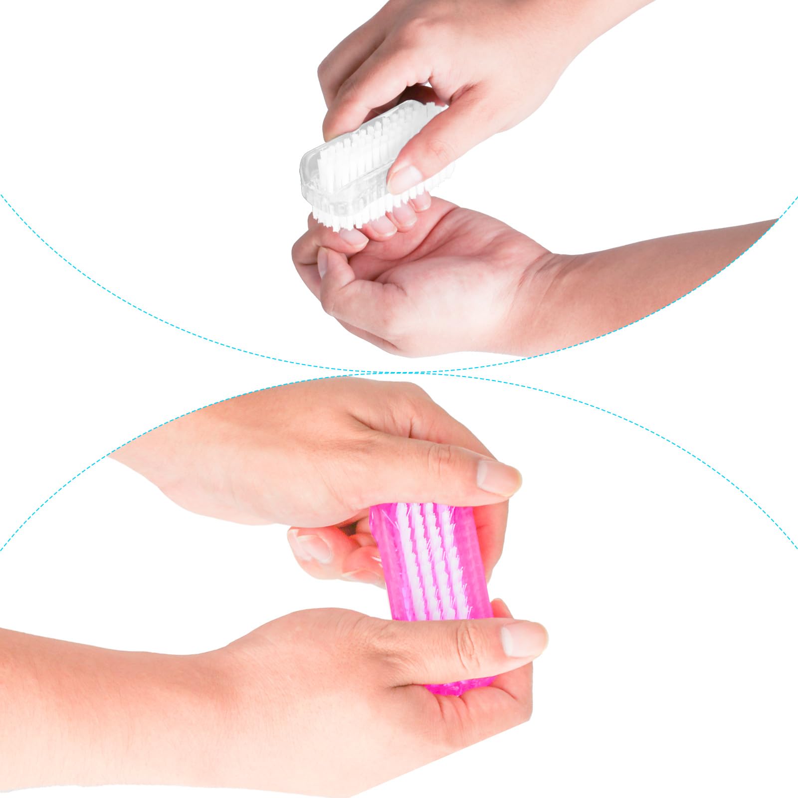 4 Pz Spazzolino Unghie Mani, Spazzola Unghie Mani, Spazzolino per Unghie Mani, Manico Spazzola per Unghie, Spazzolina per Unghie Mani, Spazzola per Pulizia Lavaggio Unghie Dita(4 Colori)