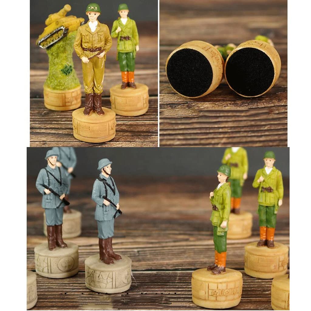 ZAW Scacchi Scacchi in Resina, Scacchi Set con Personaggi a Tema, Pezzi di Scacchi a Forma di Vita, Gioco di Scacchi strategie (36,5 * .365 * 7 cm) Chess (Color : Chess Set)