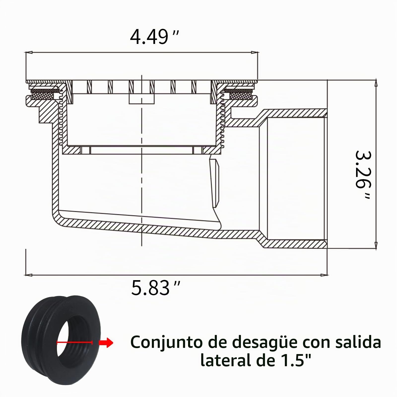 Tubo Flexible De PVC Sealproof De 2 Pulgadas - 50 Pies De Largo, Negro, Cédula 40, Fabricado