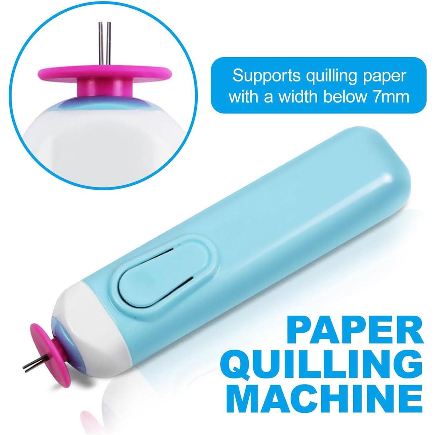 MINI Maszyna do Quilling Papierowa Pompon, kolorowe ręcznie robione narzędzia do zawijania kwiatów, regulowany obcinacz do papieru 0,3-4 mm, elektryczny długopis do papieru, pikowanie