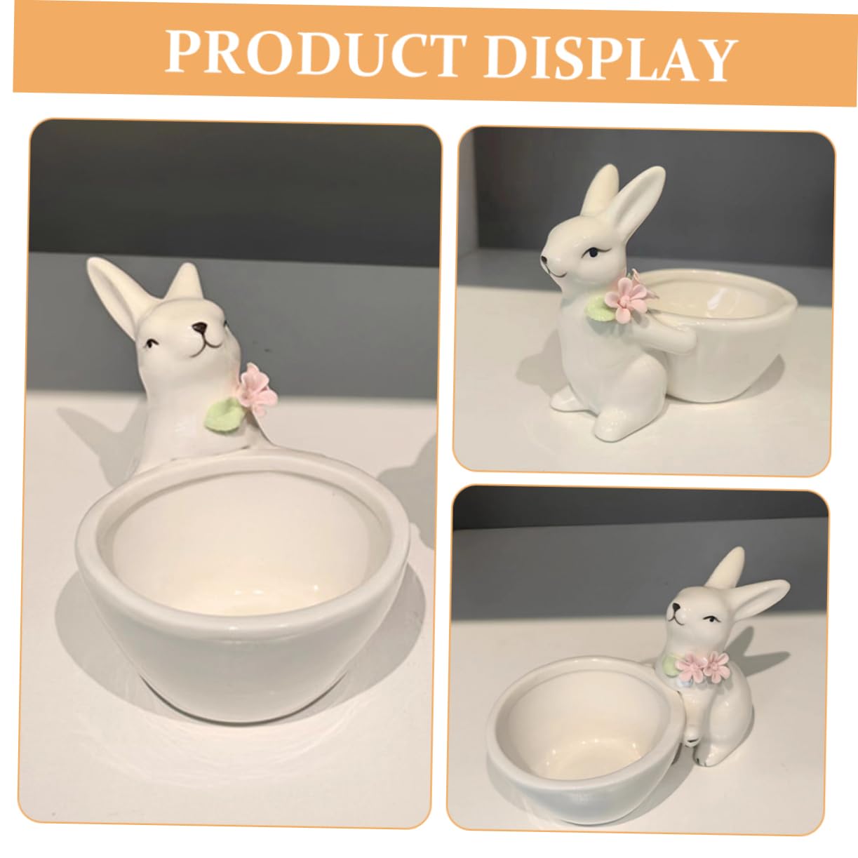 うさぎ陶器ボウル アクセサリートレイ小物収納キャンディボウル 卓上収納置物 Amazon.co.jp: BESTonZON 2個ウサギ型セラミック収納ボウル