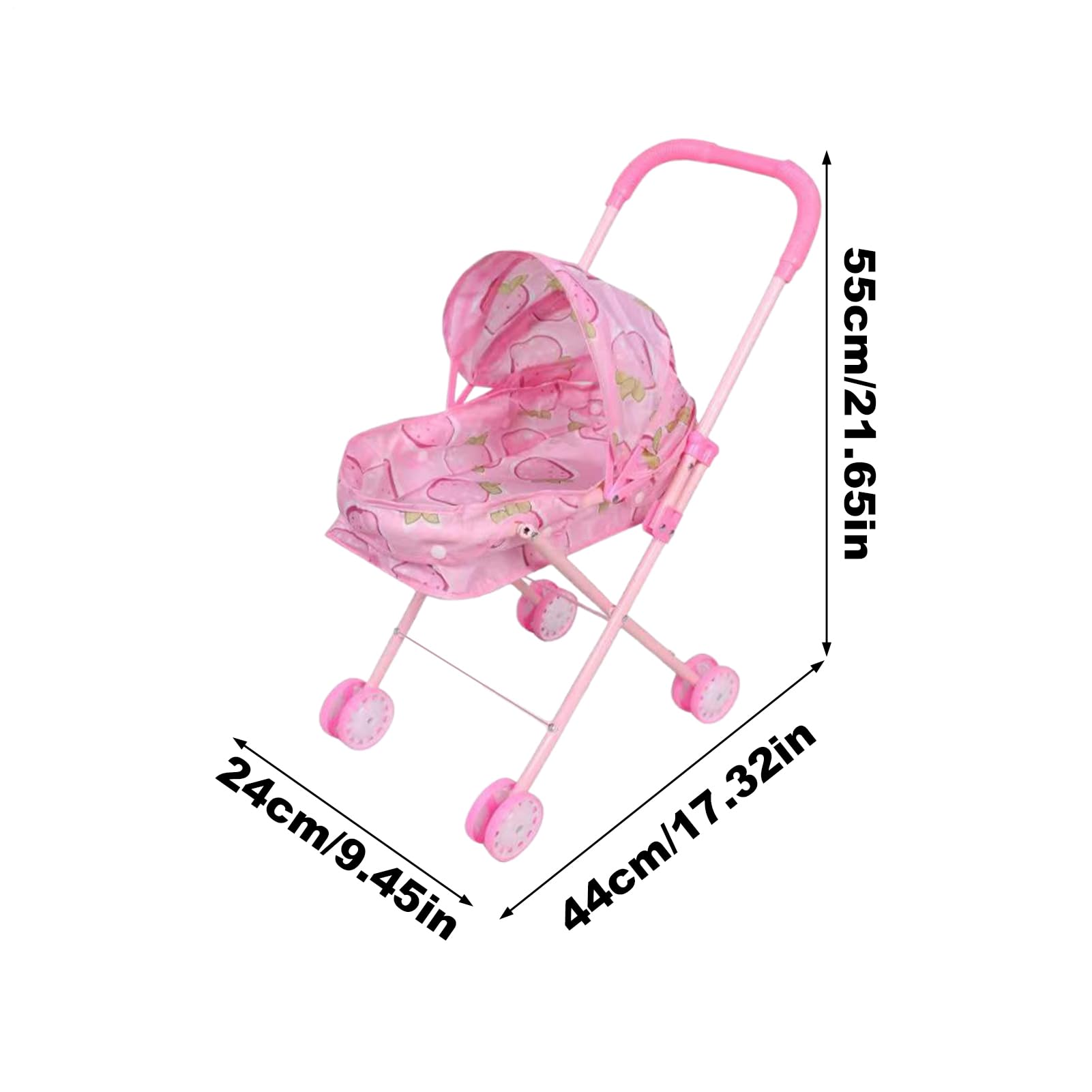 Passeggino Bambole Divertente Pieghevole e Educativo | Passeggino per Giochi di Ruolo Bambine per Asilo Casa Interno Esterno Infantile