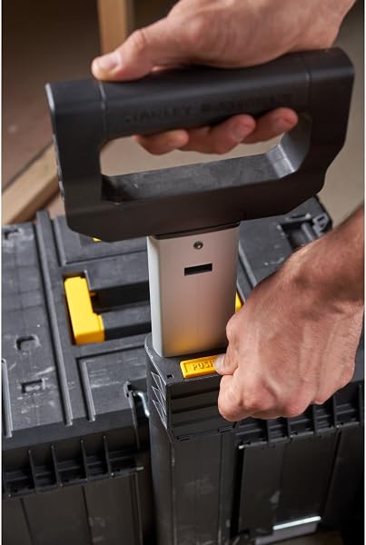STANLEY FMST1-75753 Servante Mobile Tstak/PRO-STACK Gamme FATMAX - Grand Volume - Roues 18Cm - Poignée Bi Matière - Larges Attaches Métalliques - Anticorrosion - 4