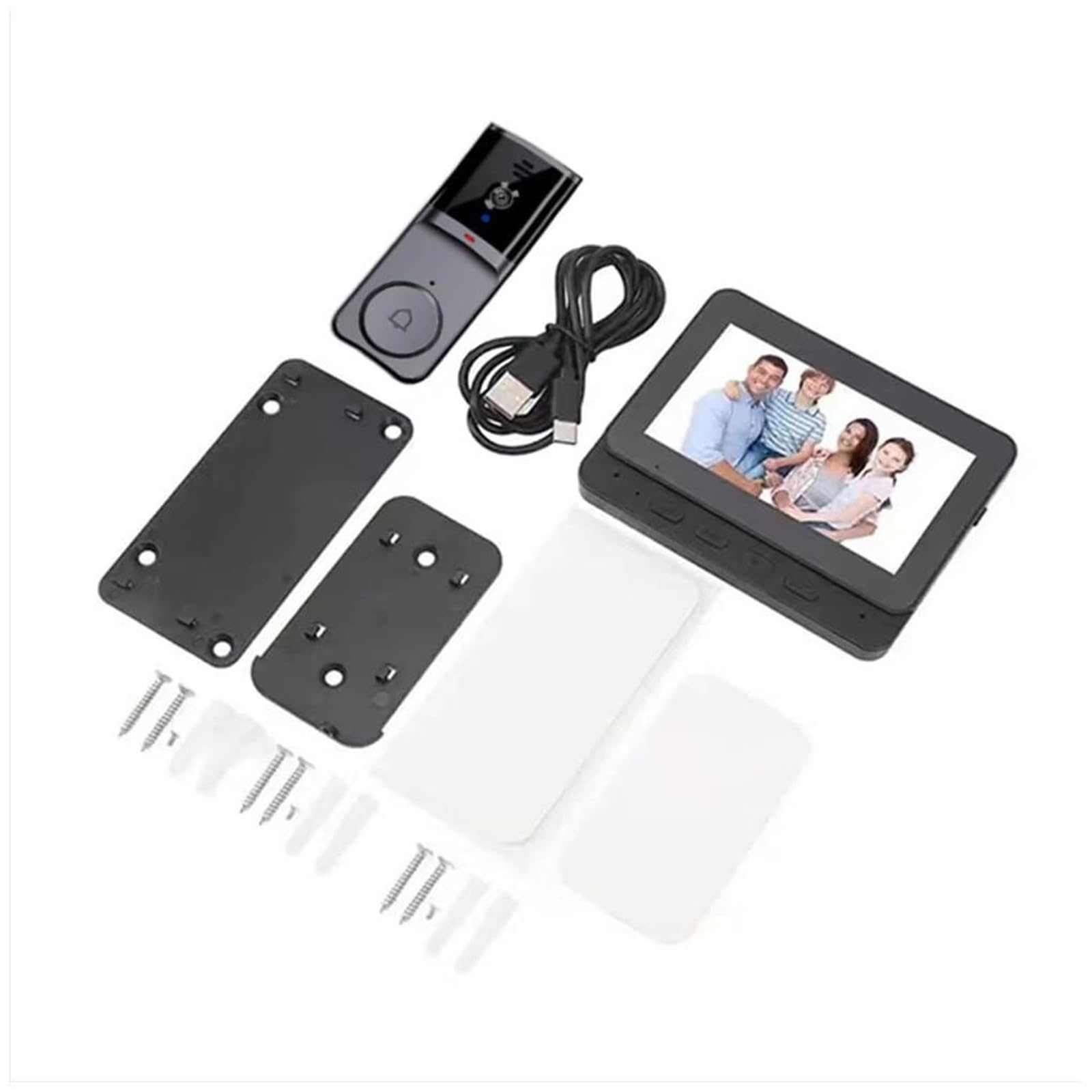 Mothdust Sonnette WiFi Intelligente Ecran 4.3 Pouces IPS Camara sans Fil