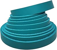 Vista 23 de Tiras de cuero Latigo de 1/2" x 84" - Colores brillantes 6-7 oz (0.094-0.110 in) Tiras de cuero Latigo ideales para cinturones, collares, artesanía