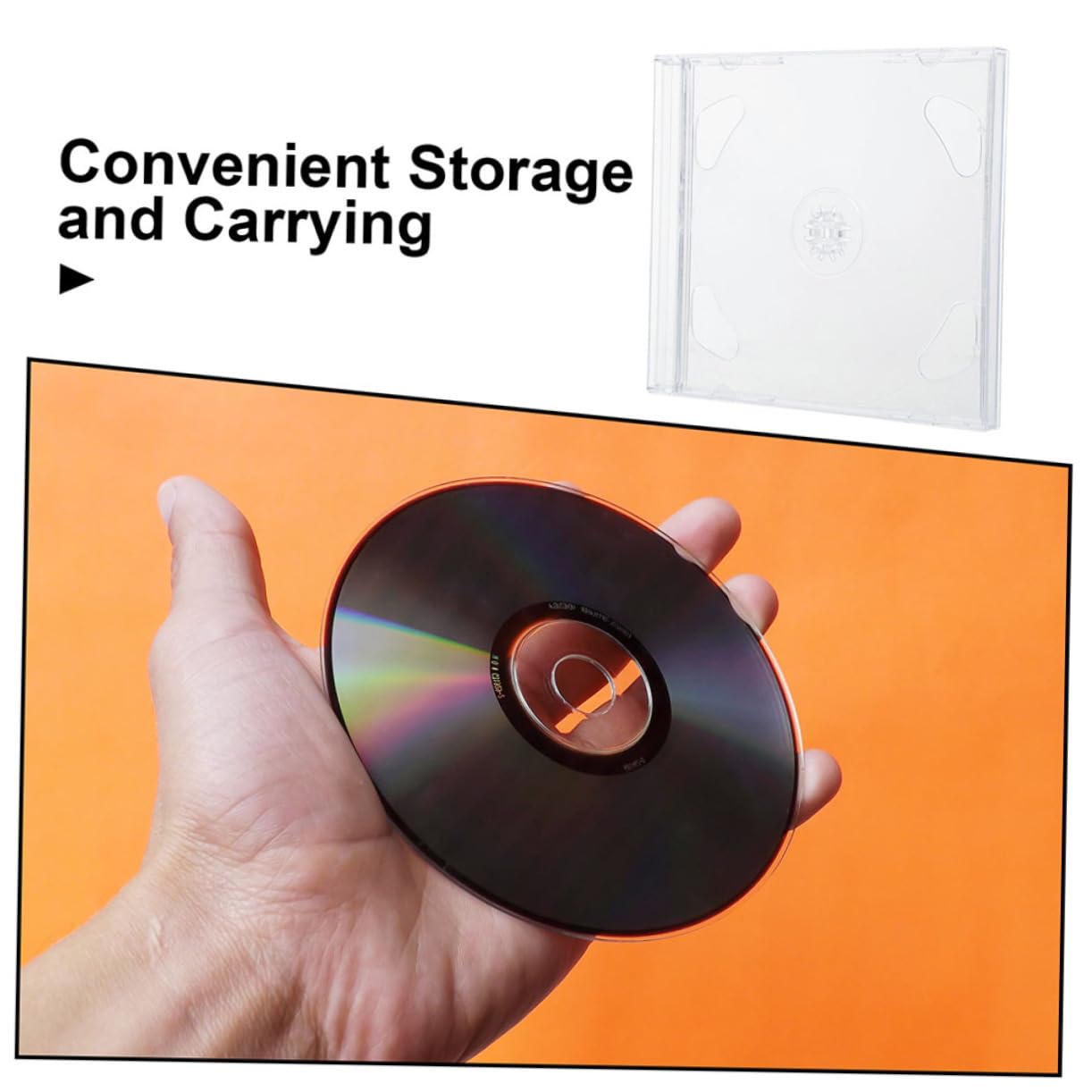 Buste per Cd, Custodia Dvd in Polistirene, 10 Pezzi, per Dischi PC e Musica, Leggere e Sicure, per Casa e Auto