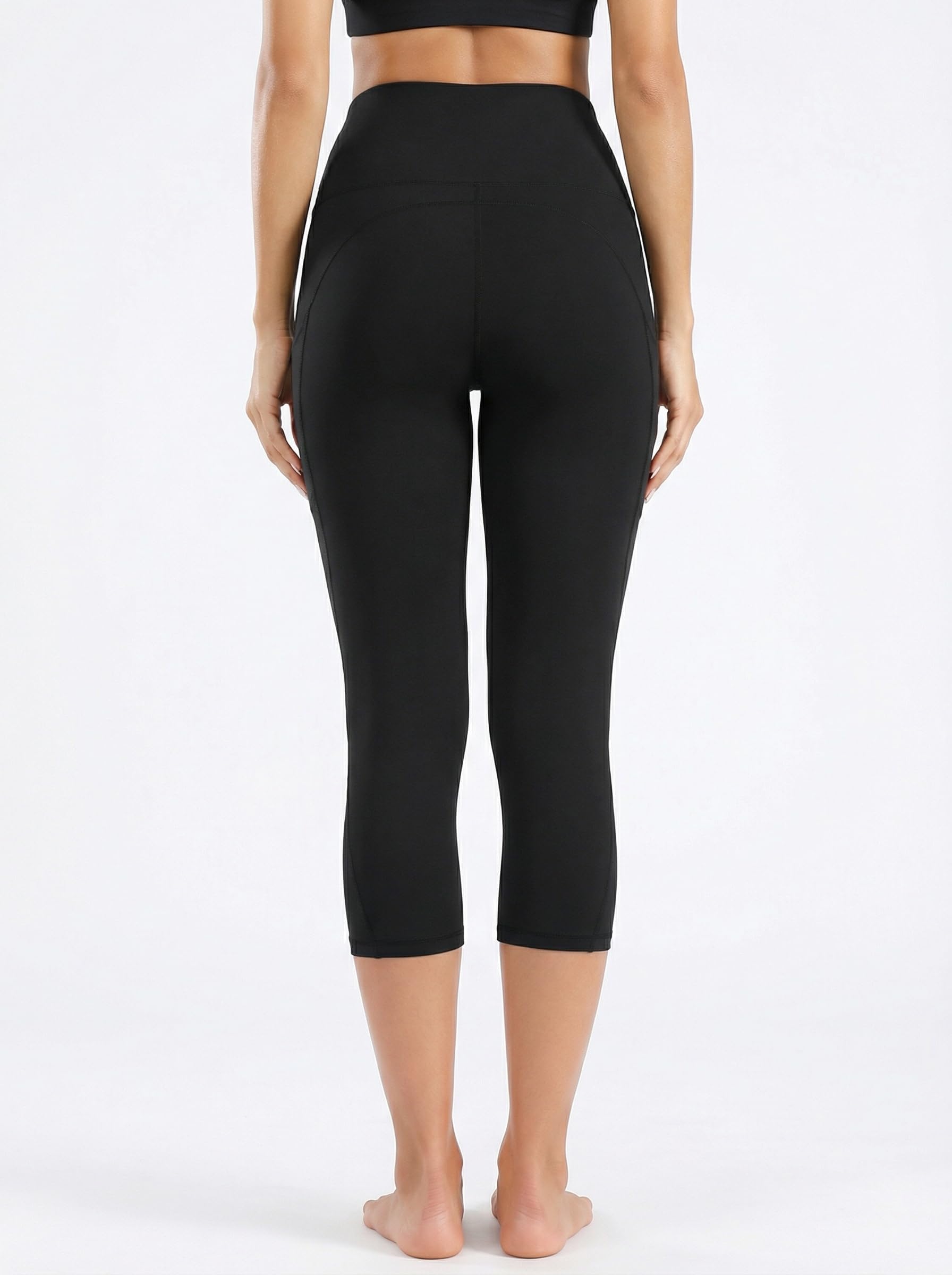 PHISOCKAT Damskie spodnie do jogi z wysokim stanem z kieszeniami, legginsy z kieszeniami, Tummy Control Workout Yoga legginsy