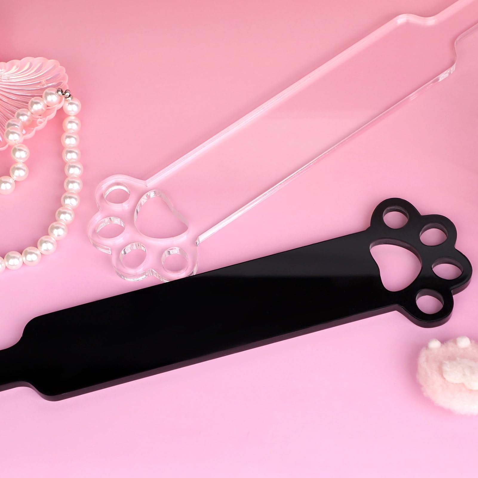Spanking Paddle BDSM Bondage Flexible Slapper Transparent Cat's Paw Shape Sex Toys for Women Men and Couples