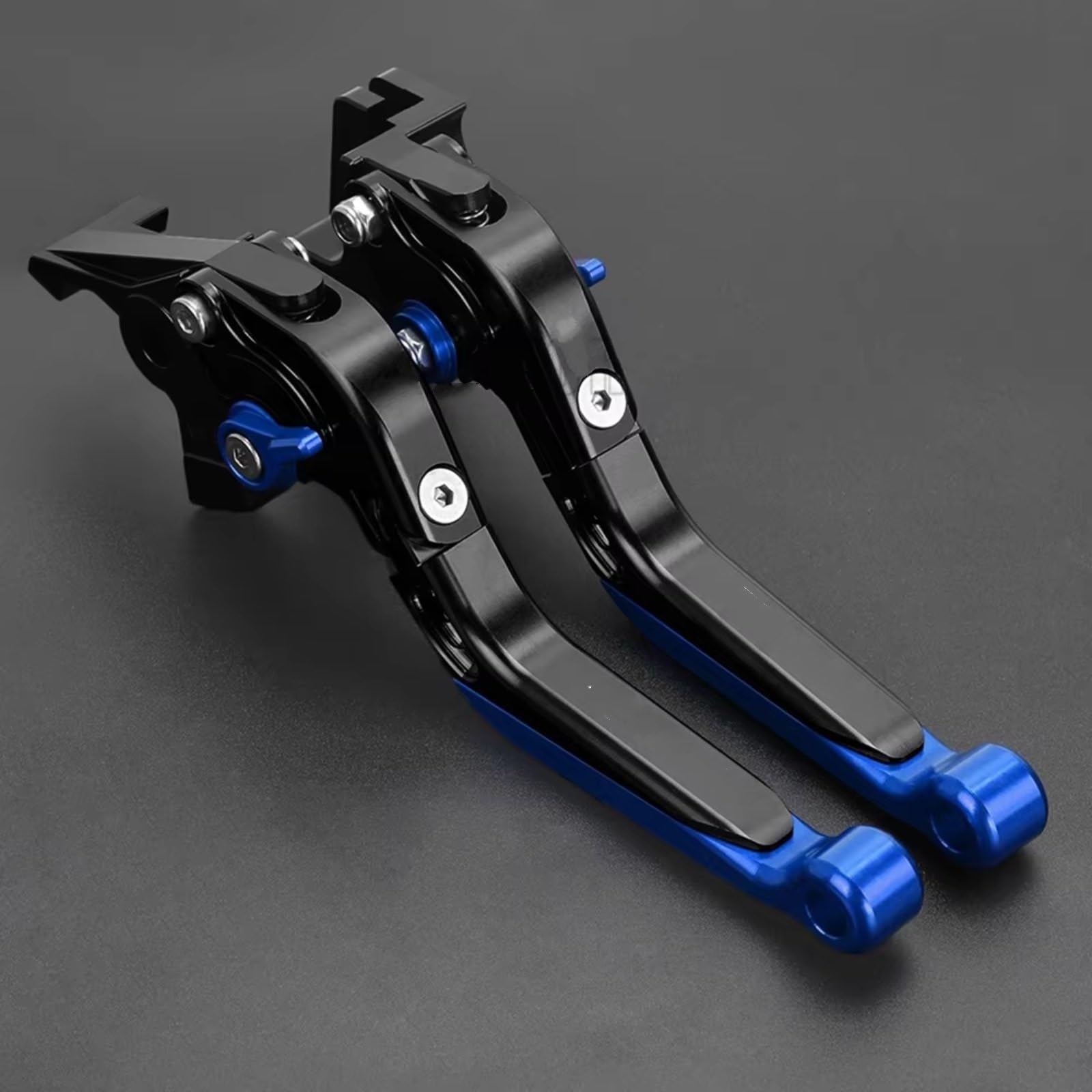 Compatibile Con Yamaha Per YZFR125 2014-2024 Moto Leve Freno Frizione Regolabili Maniglia Leva Controllo Freno Manopole Manubrio Leva Kit Leve Moto(Black-Blue)