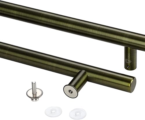 Miniatura 6 de TOGU TG-6012 - Manijas de puerta de 17.7 pulgadas con separadores sólidos, hechas de acero inoxidable SUS 304, tiradores de puerta delantera de alta