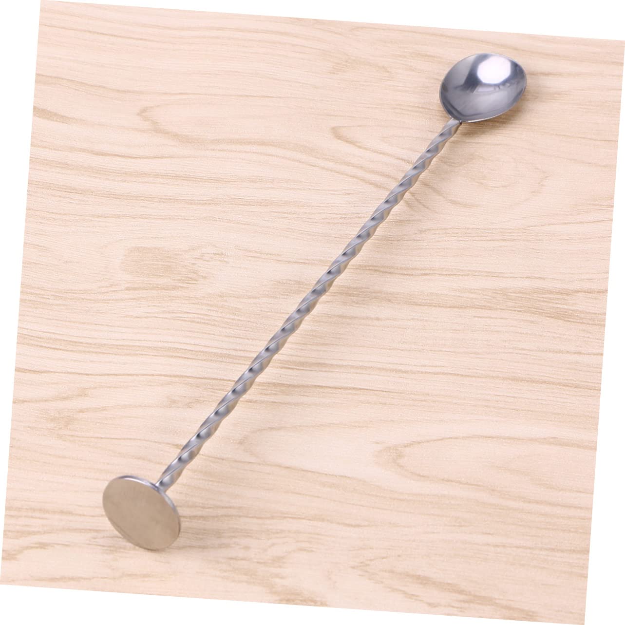 DECHOUS 1 Pc Cocktail Spoon Spiral Spoon Bar Spoon Stirring Rod Stainless Steel Scoop Mixing Spoons Spiral Stirring Rod Coffee Mixer Stick Stirring Spoon Drinks