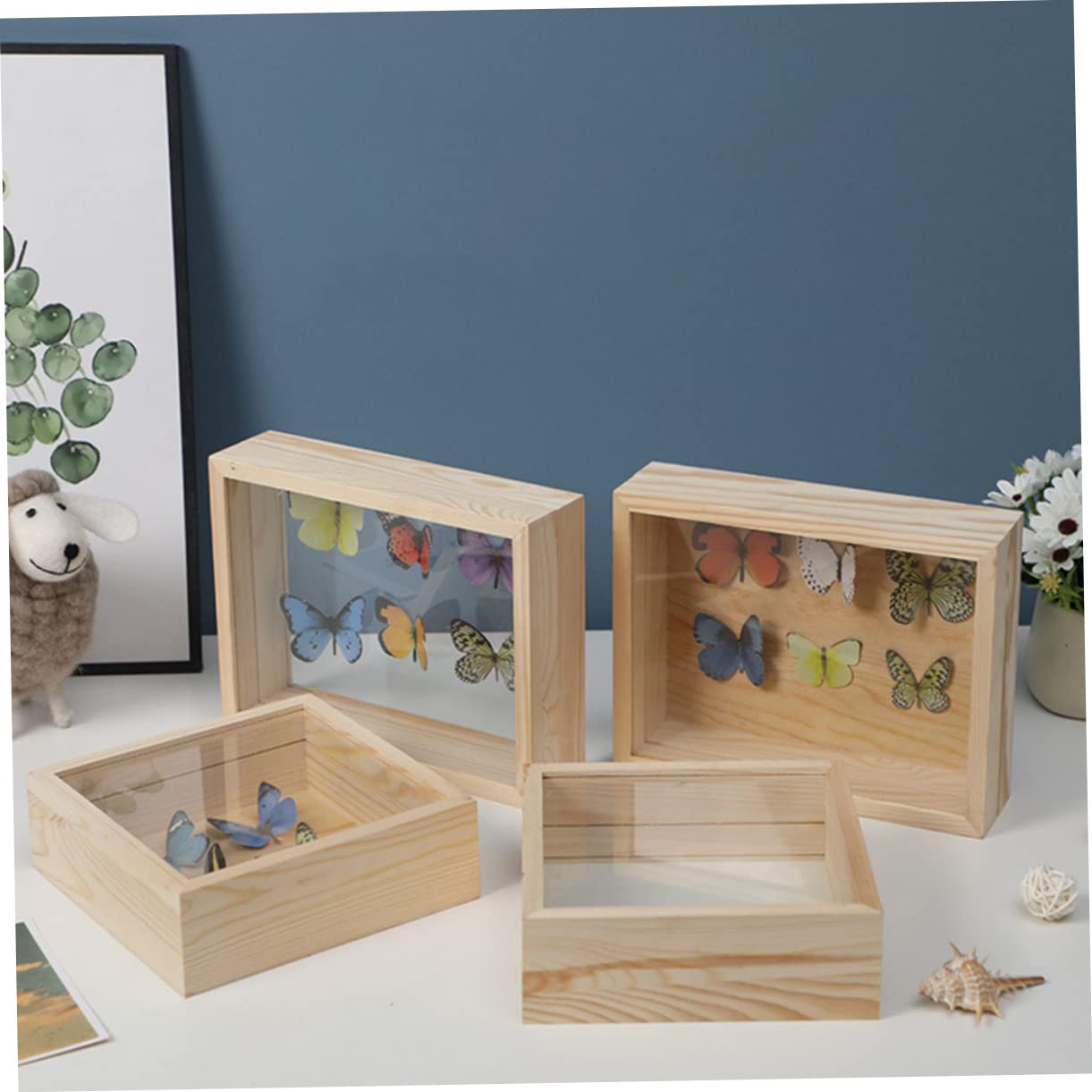 Amazon｜Yardenfun 防塵収納ボックス 蝶標本展示用木製ケース