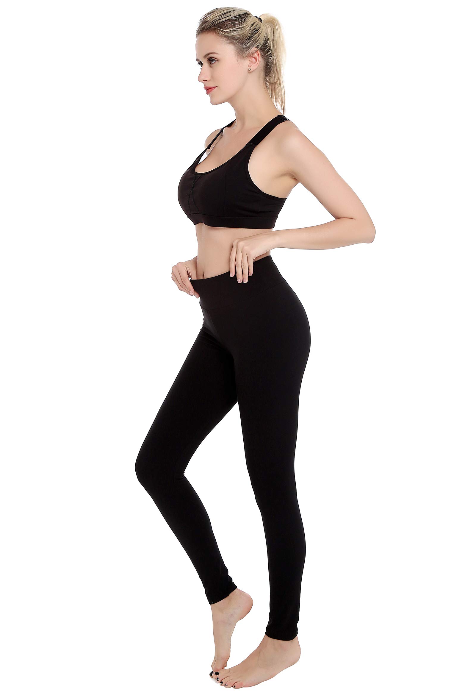 Finerease Women's Super Soft & Stretchy High Waisted Thick Casual Legging