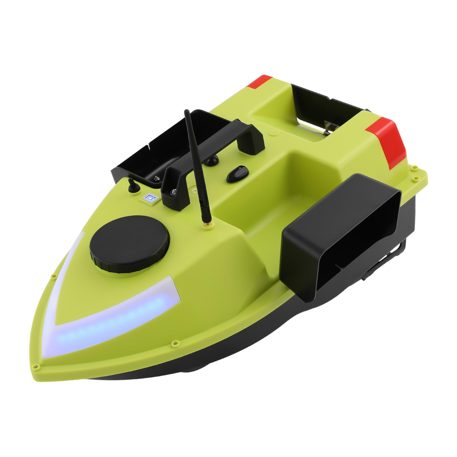 Angelköder Boot 600M RC Futterboot Fernsteuerung Fischköder Boot 3 Köderboxen LED Navigationslicht Ferngesteuertes GPS Futterboot Angelköderboot für Nachtangeln Karpfenangeln