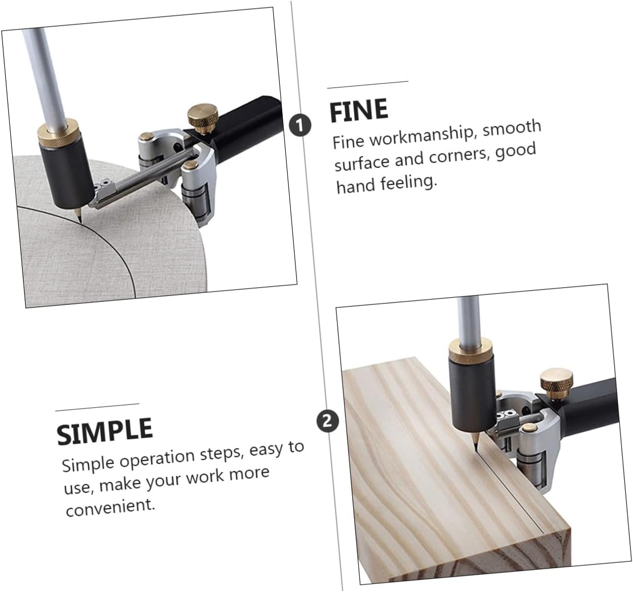 Woodworker Ruler Gauge Ruler Marker Carpentry Fast Operation Drawing Tool for Wood